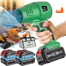 High Power Cordless Leaf Blower 20000RPM Turbo Jet Air Blower 20V Battery Operated Handheld Dust Snow Remover For Yard Lawn Driveway Home Outdoor Bir