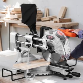 Sliding Compound Miter Saw 10-In Blade 15 Amp Motor Corded Double Bevel 60-Tooth