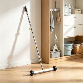 17inch Magnetic Sweeper With Wheels, 10 Lbs Load Capacity, Adjustable Handle Magnetic Pickup Tool For Nails, Screws & Metal Debris, For Garage & Roof