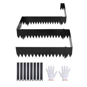 Galvanized Steel Landscape Edging, 6-Pack 40 x 10 Inch Metal Edging for Landscaping with 8 Mounting Clips