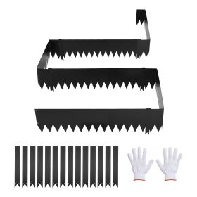 Galvanized Steel Landscape Edging, 12-Pack 40 x 8 Inch Metal Edging for Landscaping with 14 Mounting Clips