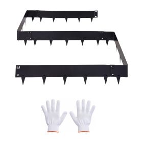 Galvanized Steel Landscape Edging, 6-Pack 40 x 8.15 Inch Metal Edging for Landscaping with Gloves, Easy-to-Install