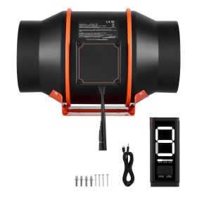 Inline Duct Fan, 402 CFM 6 inch EC Motor Ventilation Fan with 3-Speed Circulation, 10-Speed PWM Controller, Timer-Controlled Operation