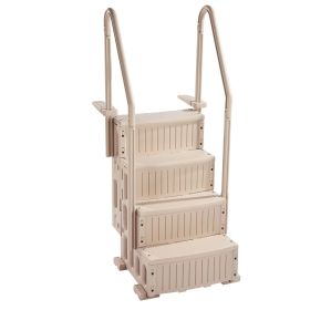 Swimming Pool Ladder, 4-Step Double Handrails Stairs with Non-slip Heavy Duty Steps, Max Load Capacity 400 lbs