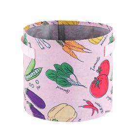 5Pack Garden 5Gallon 3Gallon Grow Bags, Heavy Duty Printed Fabric Plant Pots With Handles, Reusable Breathable Planter Buckets For Tomato Vegetable F (Option: Pink-3Gallon)