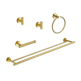 5 Piece Bathroom Towel Rack Set Wall Mount (Option: default title)